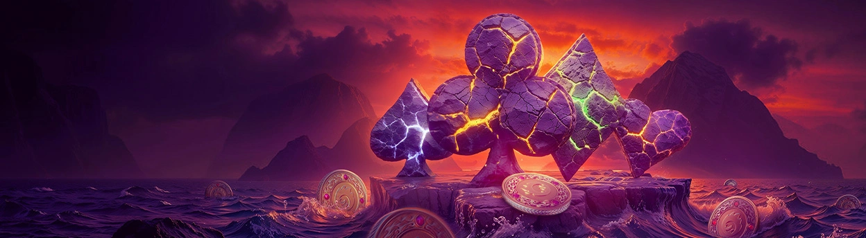 Meteoro Casino — banner editorial com símbolos de baralho